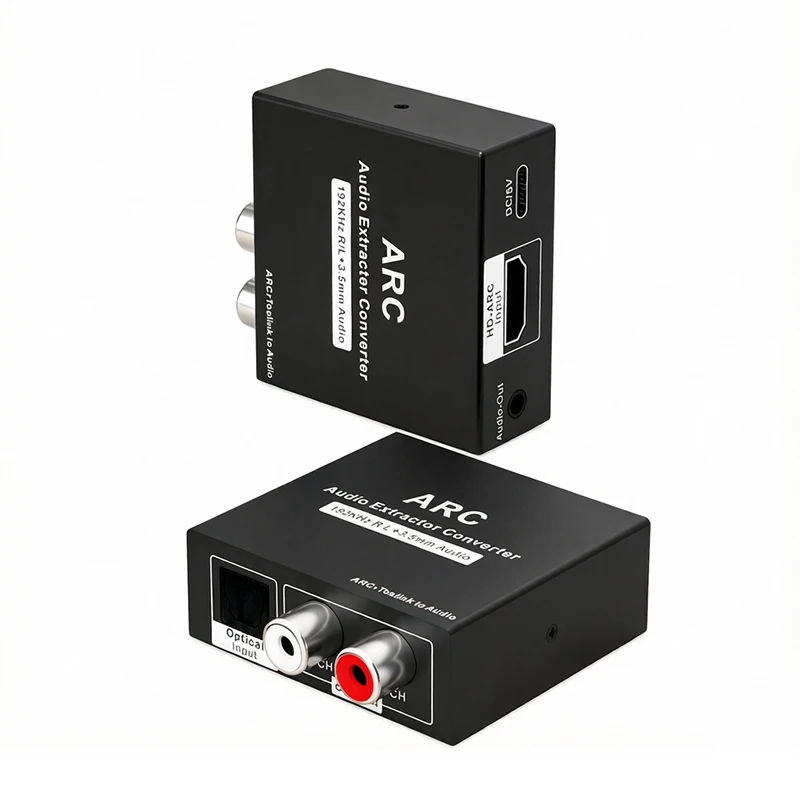 192KHz HDMI ARC Audio-Extraktor DAC Audio-Konverter HDMI ARC+Optisch SPDIF oder Koaxial zu Analog 3,5mm L/R Stereo für TV Soundbar