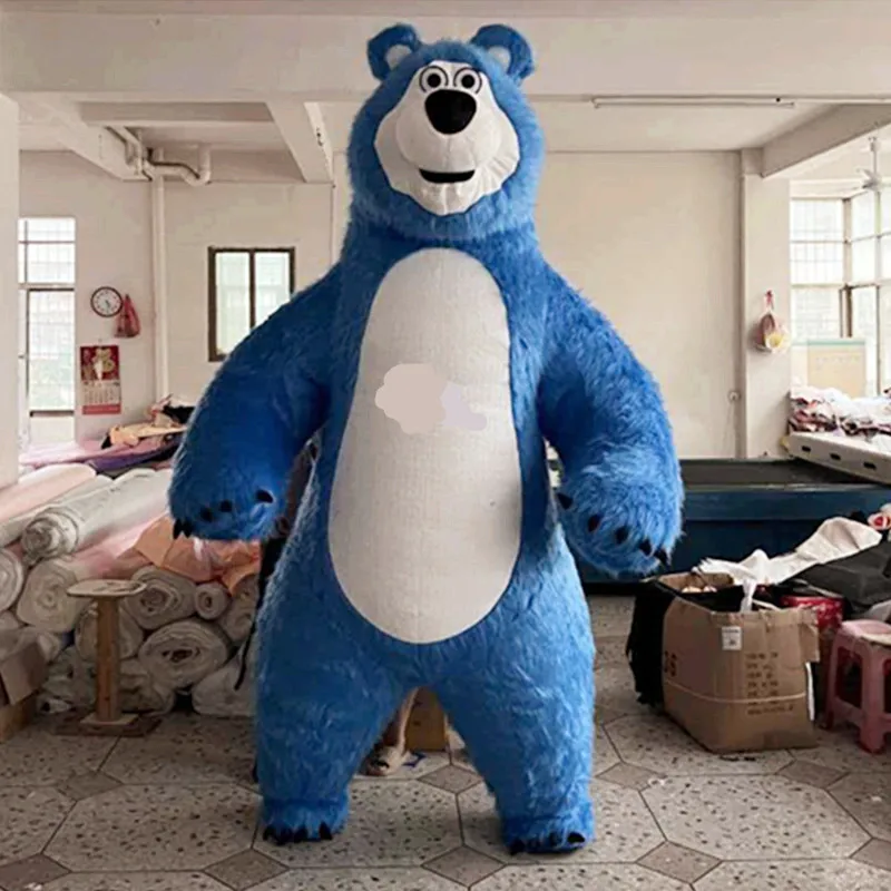Riesiges Aufblasbares Grizzly-Braunbär-Maskottchen-Kostüm Werbung Halloween Weihnachten Aufblasbares Kostüm Ohne Batterie