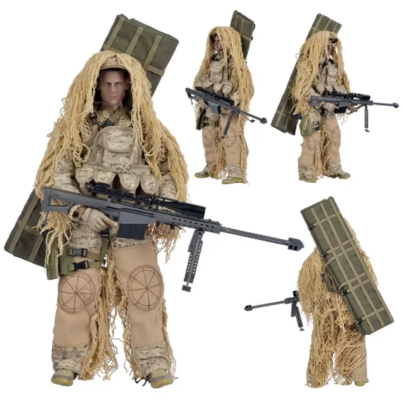 

NB07 NB08 1/6 Scale Action Figures Multi-Piece Plastic Collection Sniper with Barrett Military Model for 12inch Male Soldier