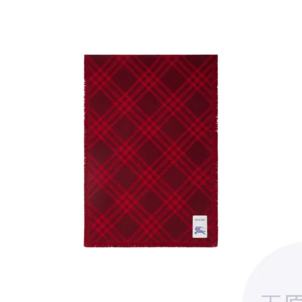 Burberry Wool Mulberry Silk Knit Scarves Women's Red 81124611