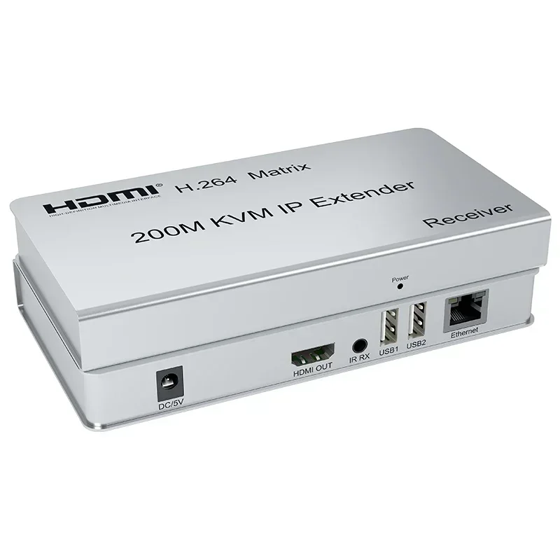 Imagem -03 - Hdmi Kvm ip Extender Cabo Ethernet Transmissor de Vídeo Receptor Switch Splitter Rede Matriz Via Rj45 Cat6 H.264 200m