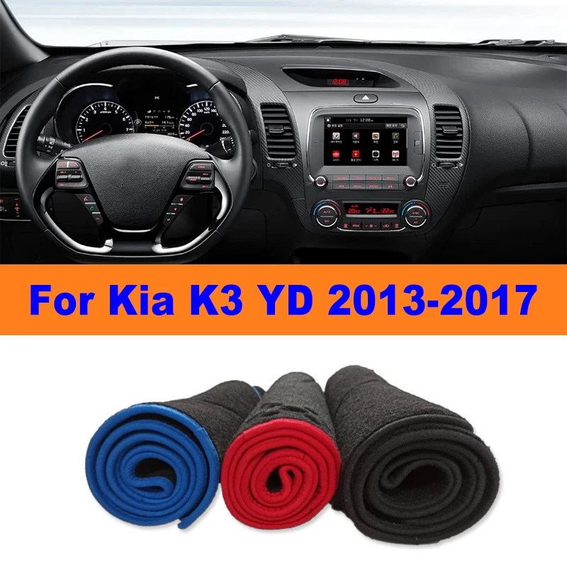 

Anti-Glare Dashboard Cover Dash Mat Non-Slip Sun Shade Pad Interior Protector For Kia K3 YD 2013-2017 2014 2015 Car Accessories