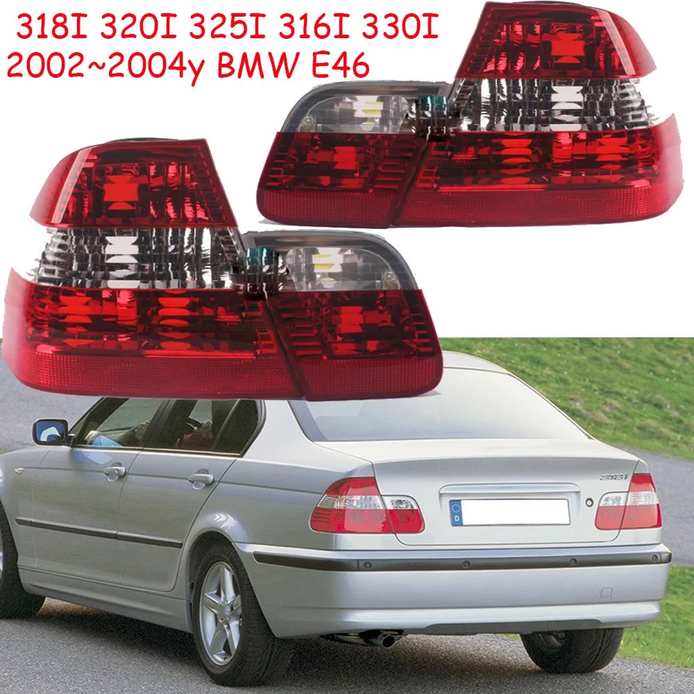 1pcs car bumper series3 tail light for BMW E46 taillight 320i 318Li 330i 316i Reflector 2002~2004y Taillamp for BMW E46 fog lamp