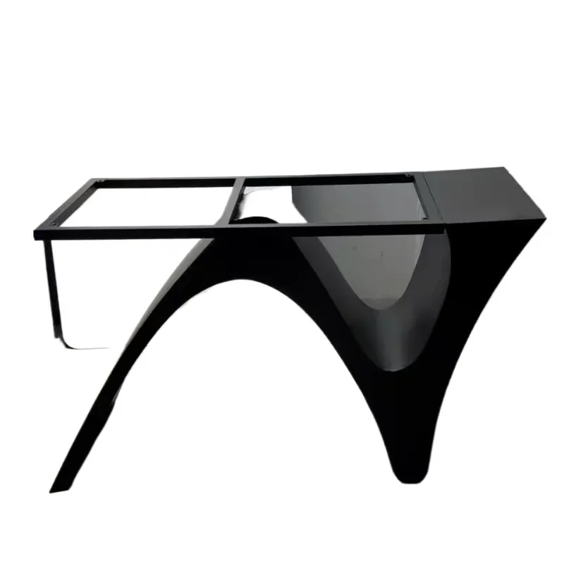 Carbon steel table legs bracket metal office desk base rock slab legs large plate  frame creative feet