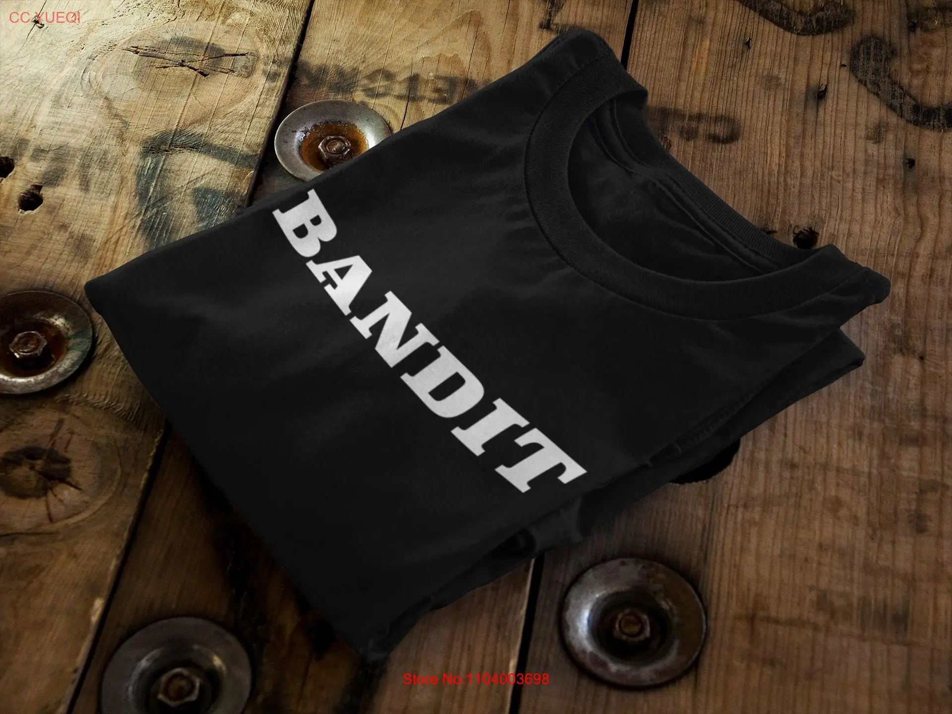 

BANDIT Design T Shirt Unconventional Style Top Soft Cotton Urban Wear Text Edgy Street Quirky Option