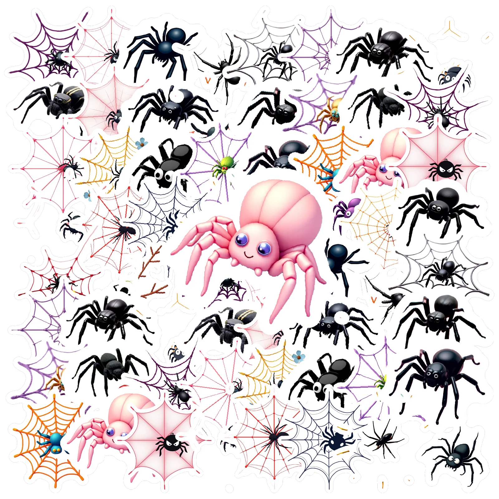 

35-200 шт. наклейки декоративные наклейки виниловые наклейки-пауки маленького размера веб-украшения для персонализации телефонов