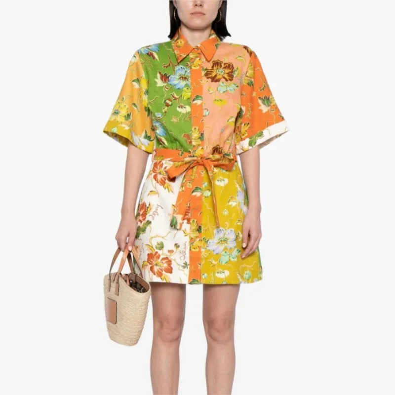 Casual Print Shirt Cardigan Versatile Dress Elegant Atmosphere New Hot Sale Of The Season dresses 2025 women Short Mini skirt