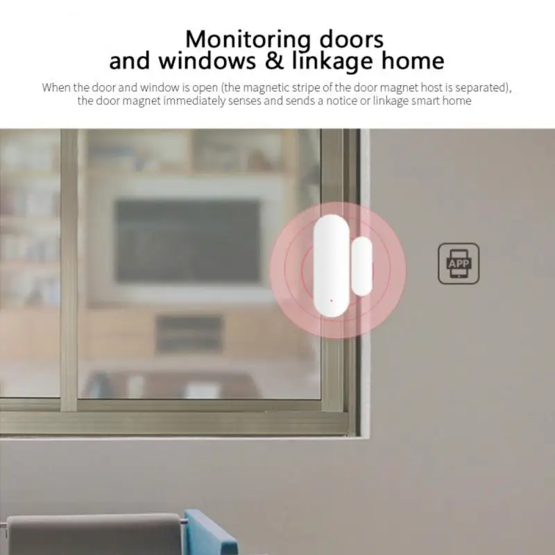 Xiaomi Zigbee Door Sensor Door Open Closed Detectors App Notification Alert Security Alarm White Compatible With Alexa Home