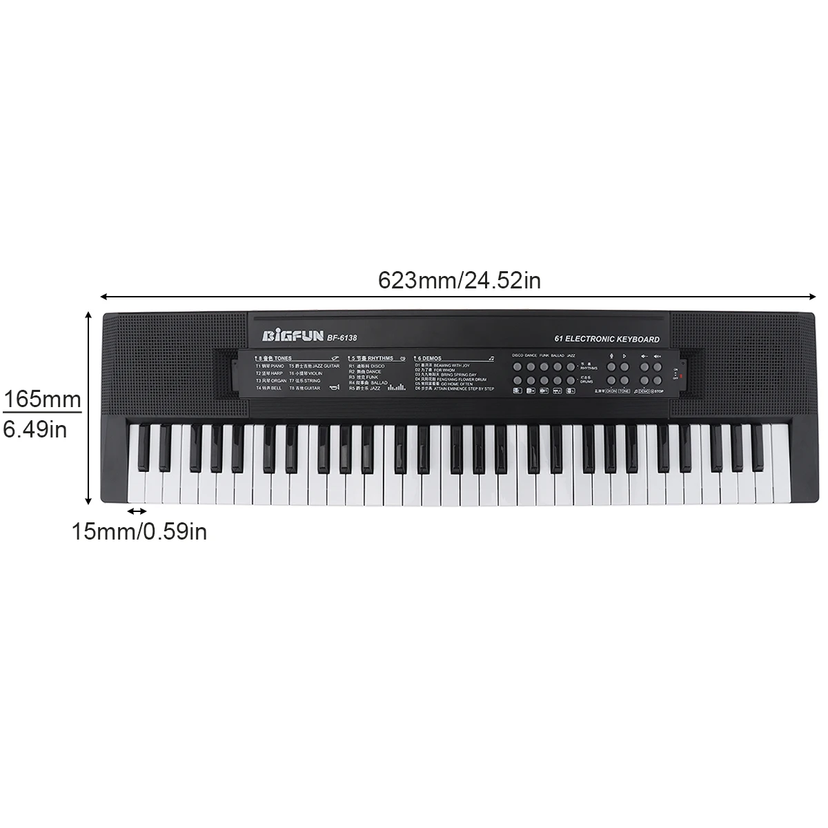 61 Keys Electronic Keyboard Piano Portable Digital Music Key Board with Microphone Children Gift Musical Enlightenment