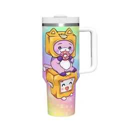 Car Travel Mugs Lankybox Foxy Boxy Kawaii Stainless Steel 304 Tumbler Water Bottle 40oz/1200ml