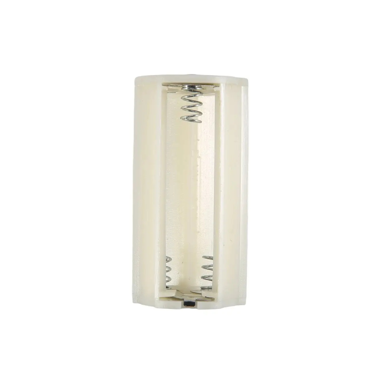 ●Off White Cylinder Battery Holder Adapter for 3x1.5V AA Batteries