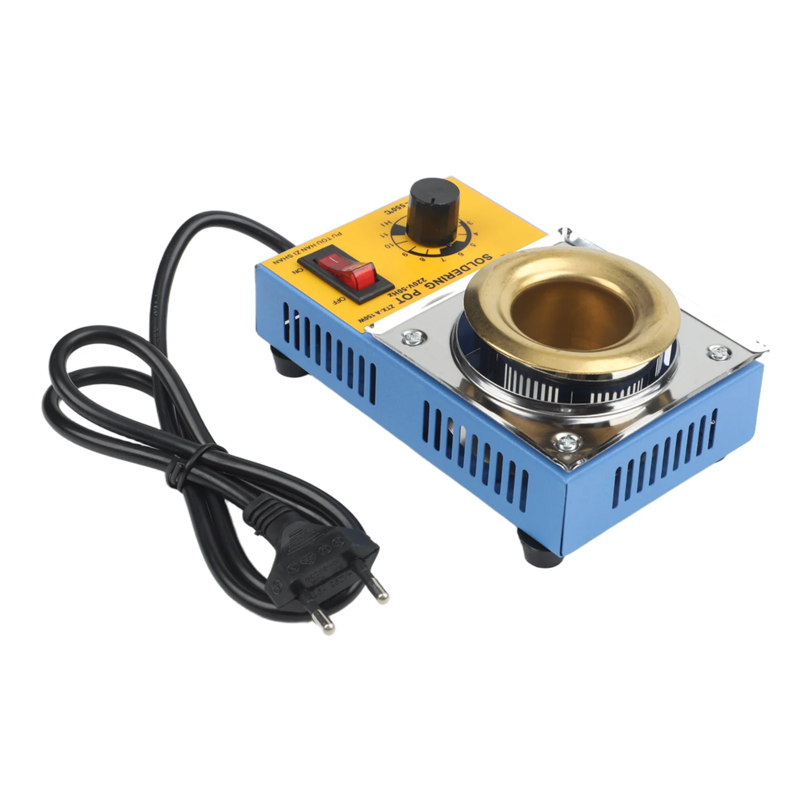 Electric Tin Melting Furnace 150W Adjustable Temp Solder Pot 100-550C Metal Heating Core Desoldering Station For Zinc Glue Melti