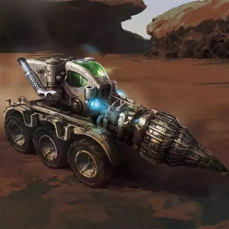 

MM006 1/60 6WD Pangolin Drilling Machine Eco-friendly Materials Creative Assembly Toy Model Car Educational Toy Kit