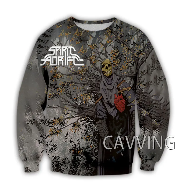 CAVVING-sudaderas con estampado 3D de SPIRIT ADRIFT Rock para hombres y mujeres, sudaderas de cuello redondo, Tops de estilo Harajuku, sudaderas de manga larga