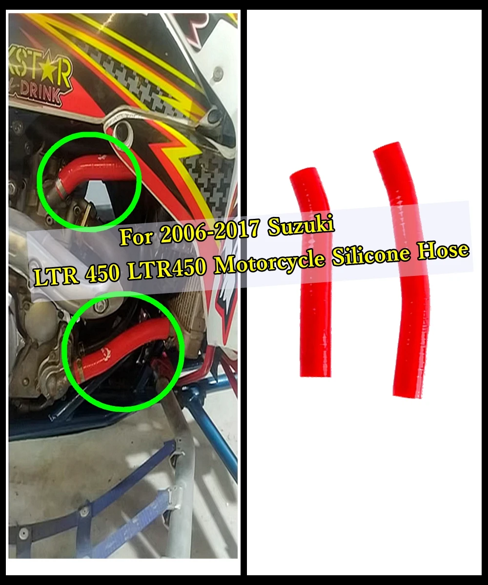 For 2006-2017 Suzuki LTR 450 Motorcycle Silicone Radiator Coolant Tube Pipe Hose Kit 2007 2008 2009 2010 2011 2012-2016