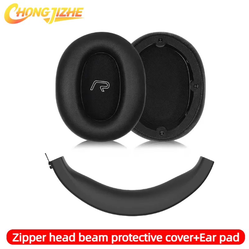 CHONGJIZHE Replacement leather Memory foam Earpads Silicone zipper head beam protective cover For Edifier W830BT 860NB headset