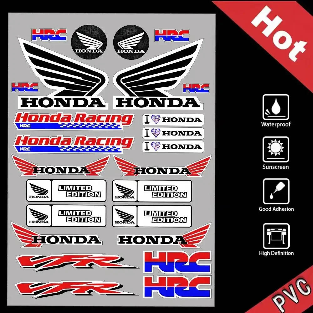 FÜR HONDA Allzweck-reflektierende, wasserdichte, kratzfeste Aufkleber für Auto, Fahrrad, Helm, Tasse, Kühlschrank, dekorative Aufkleber