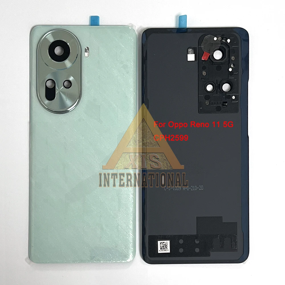 6.7'' Grade AAA For Oppo Reno 11 5G CPH2599 Back Battery Cover Housing+Camera Frame Lens For Reno11 5G CPH2599 +Sticker