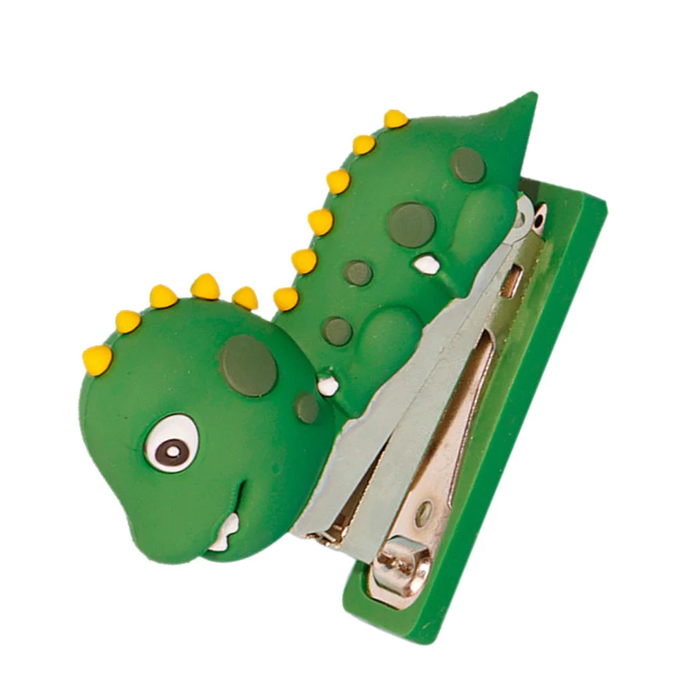 

Stainless Steel Dinosaur Stapler Cute Office Desk Decor Stationery Reusable Paper Tool Miniature Novelty