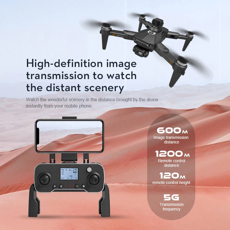 Profesjonalny dron K80 PRO MAX z podwójną kamerą HD 8K 5G WiFi FPV Bezszczotkowy silnik GPS 360°° Inteligentne drony do unikania przeszkód