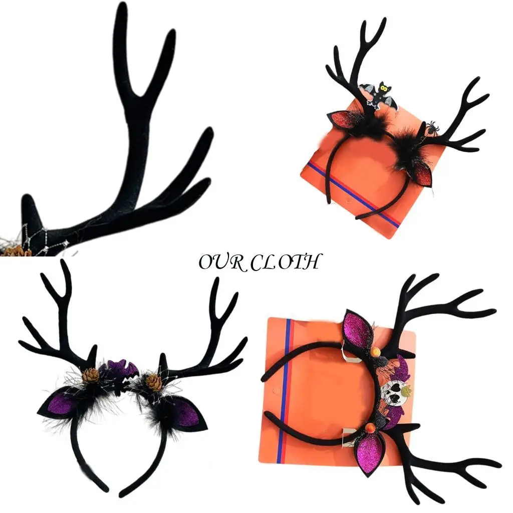 Kids Halloween Band -Cosplay Cabeça Cabeça Acessórios para Fantas Faciais para a Parte Y1AC