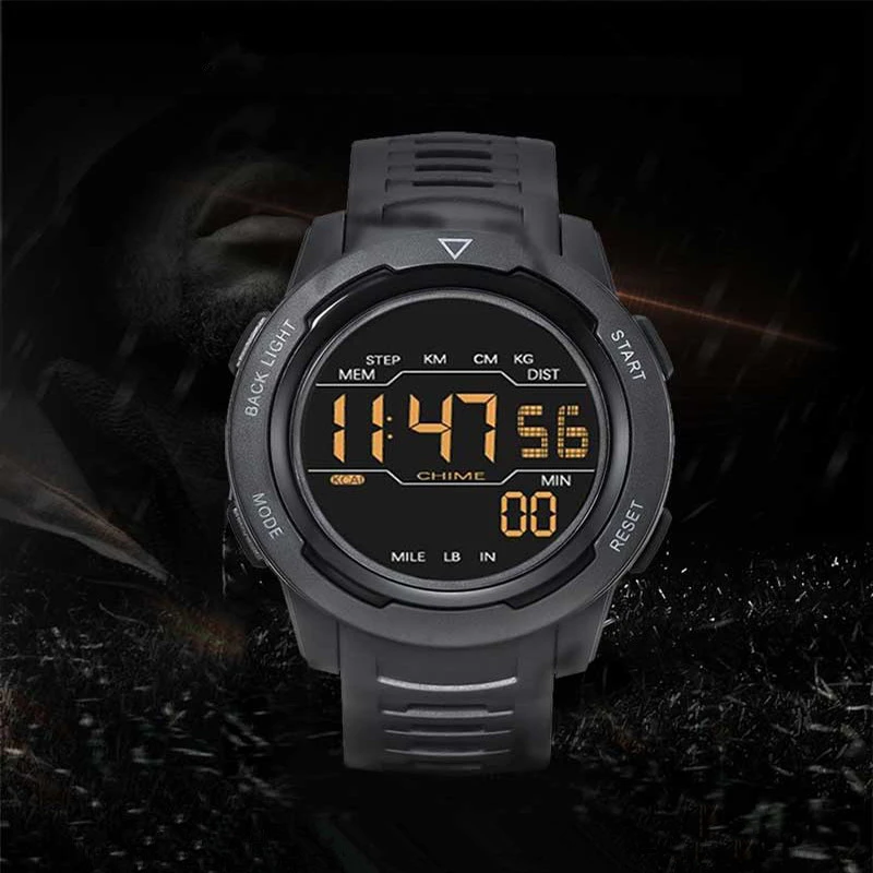 SPOVAN Brand Luxury Digital Sport Watch Fashion LED Pedometer Alarm Stopwatch Wristwatch 50M Waterproof for Men Women Reloj 2025