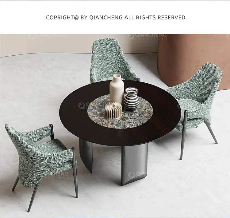 طاولة طعام رخامية فاخرة وخفيفة الوزن جديدة #5