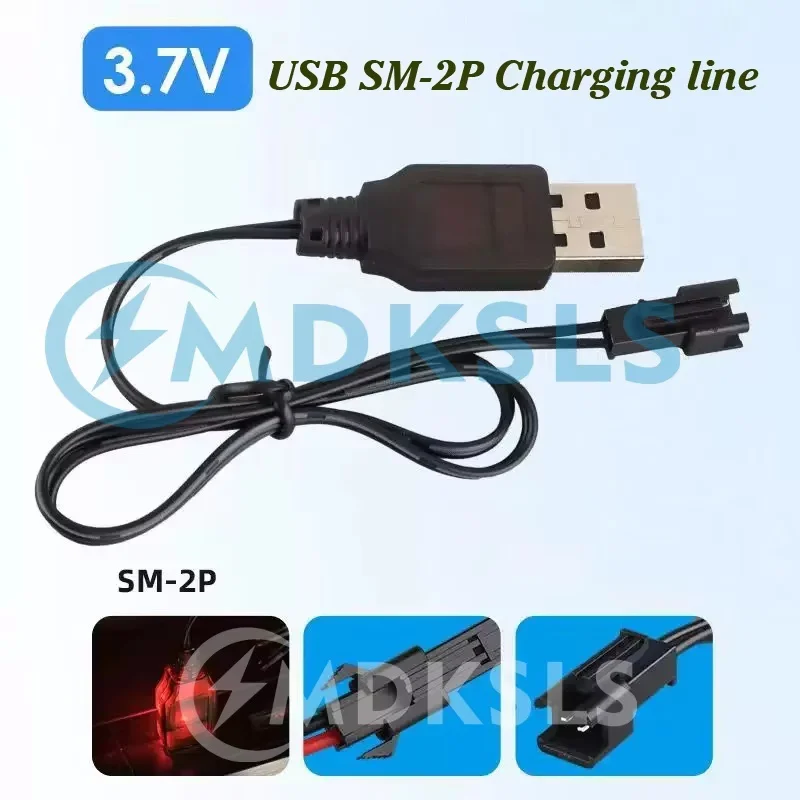 3.7V 1200mAh 14500 New Rechargeable Battery SM-2P Plug  ChargerFor C2 D828 RC Stunt Dump Car Battery Toys Accessories RC Car
