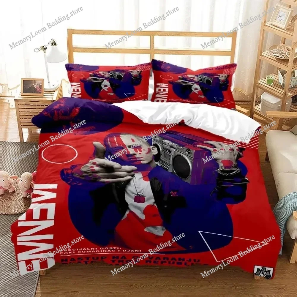 

Eminem Hip -hop Sänger 3D Printed Bedding Duvet Cover Queen Bedding Set Soft and Comfortable Customized King Size Bedding Set