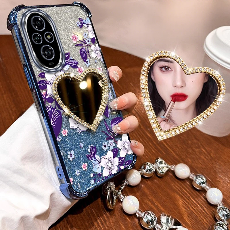 

Чехол-держатель для браслета 200 Pro с ароматными цветами для Honor 200Pro 200 400Lite 300Pro 400 X9A X6C X8A X6A X8 X9B, чехол
