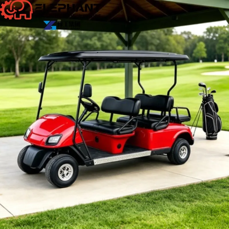 Electric Golf Cart, 2 Row Forward Seats Hunting Golf Cart Waterproof Body 60V Lithium Power Supply