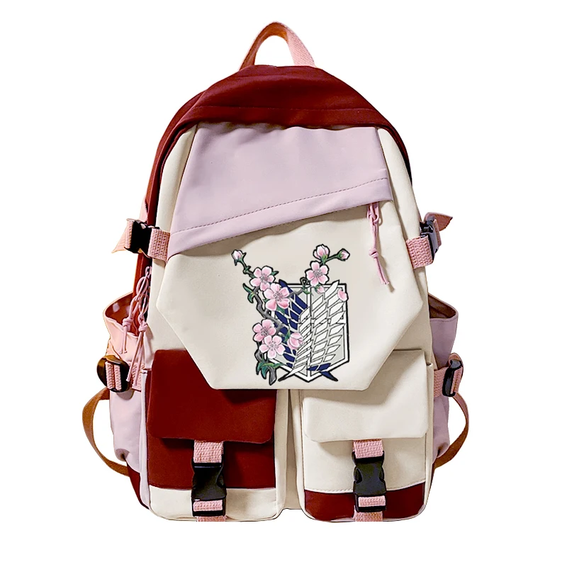 New Fashion  Japanese Anime School Backpack Girls Attack on Titan The Final Season School Bag Kawaii Titans Attack Laptop Bag