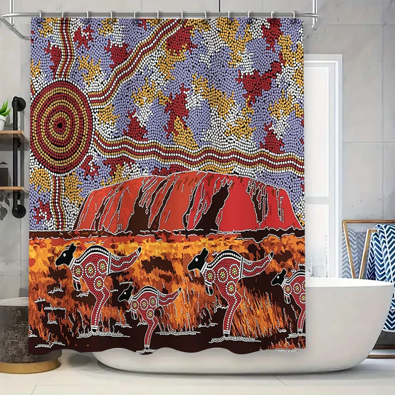 

Aboriginal Art Shower Curtain Australian Wildlife Koala Eucalyptus Nature Decor Bathroom Set Unique Pattern Home Textile Artisti