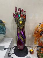 Marvel Iron Man Mk85 Nano Infinity Glove Model 60cm GK Action Figure Desktop Decoration Toy Infinity Gauntlet Birthday Gift