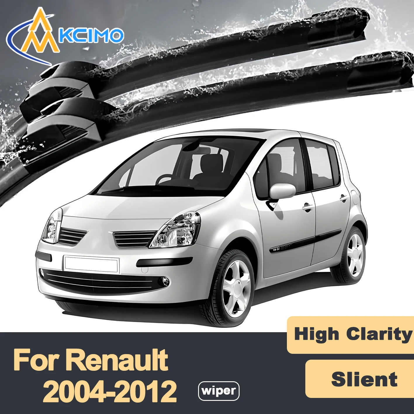 

Premium Rubber Durable Silent Windshield Wiper Blades 2pcs for Renault Modus 2004-2012 Front Wiper Blades Set
