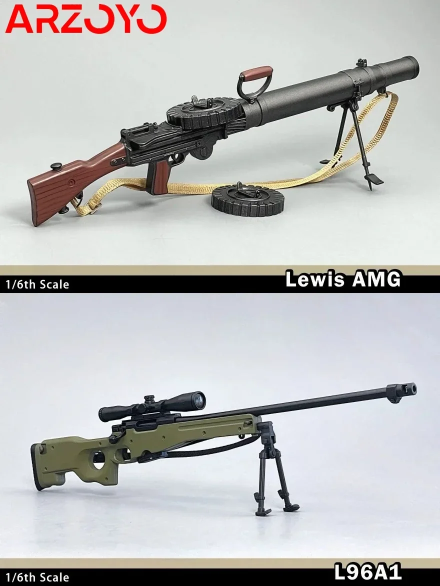 In Stock 1/6 Soldier Weapon Sterling SMG M870 G-3 Rifle Gun MK5K Briefcase Lewis AMG Plastic Model Fit 12'' Action Figure Body