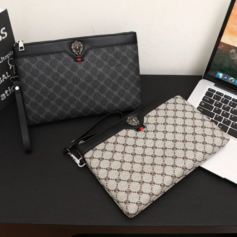 New Fashion PU Leather Men Clutch Bag Business And Leisure PAD Handbag Underarm Pocket Envelope Bag Outdoor Commuting Wallet
