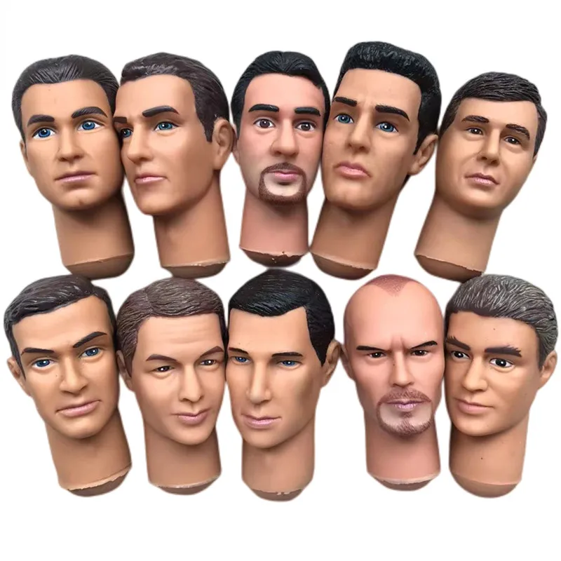 1/6 cabeça masculina boneca acessórios solider homem cabeças de boneca coleção peças de boneca homens famosos figura cabeças ken príncipe cabeça brinquedo peças