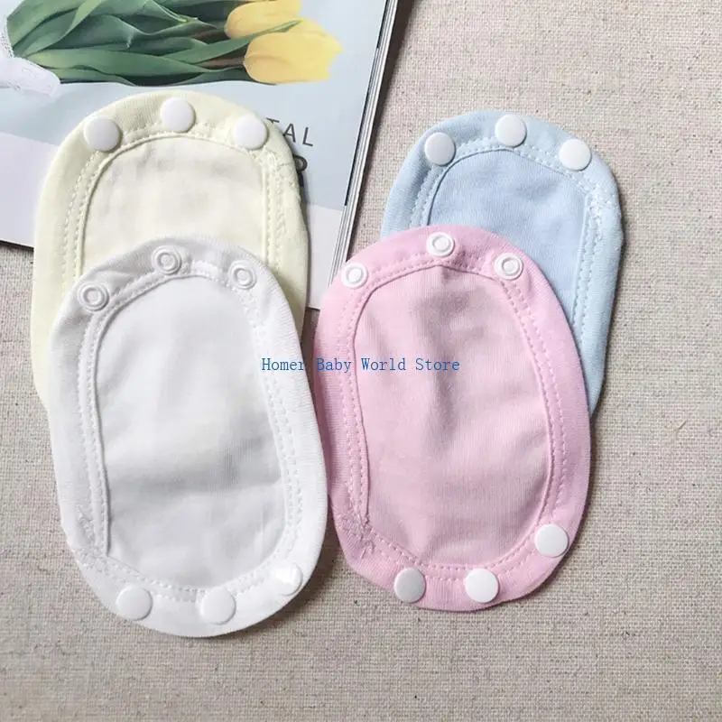 B2QD Pack of 4pcs Reusable Diaper Extension Panel Feature Easy Installation Plastic Secure Fit Soft Cotton Design