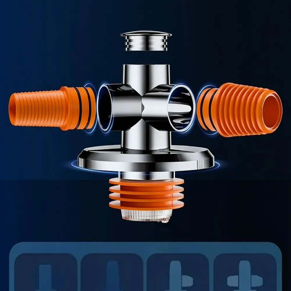 Bathroom Floor Drain Connector Washing Machine Drain Pipe Adapter 50mm Pipe Anti Odor Overflow Seal Joint Durable