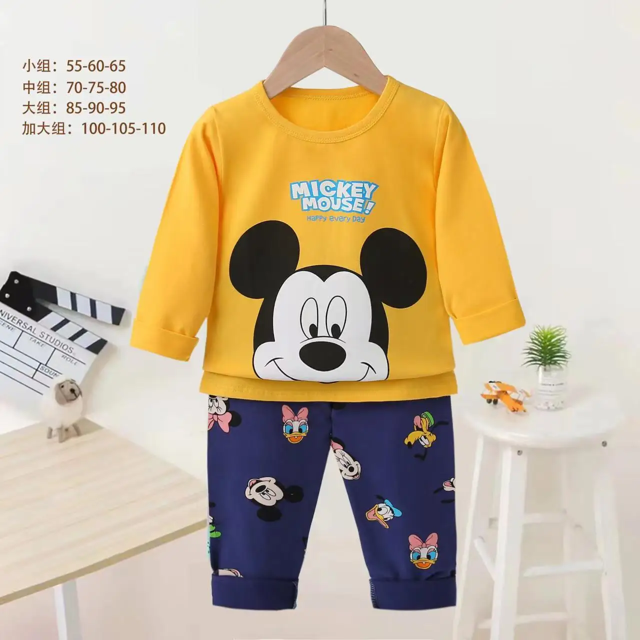 Baby girls boys Clothes Sets cotton Girl Minnie Mickey Suits kids Tops and pant 2pcs Infant clothes set