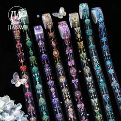 JIANWU 20mm*200cm Starlight Chain Series Vintage Gorgeous Material Decor PET Tape Creative DIY Journal Collage Stationery