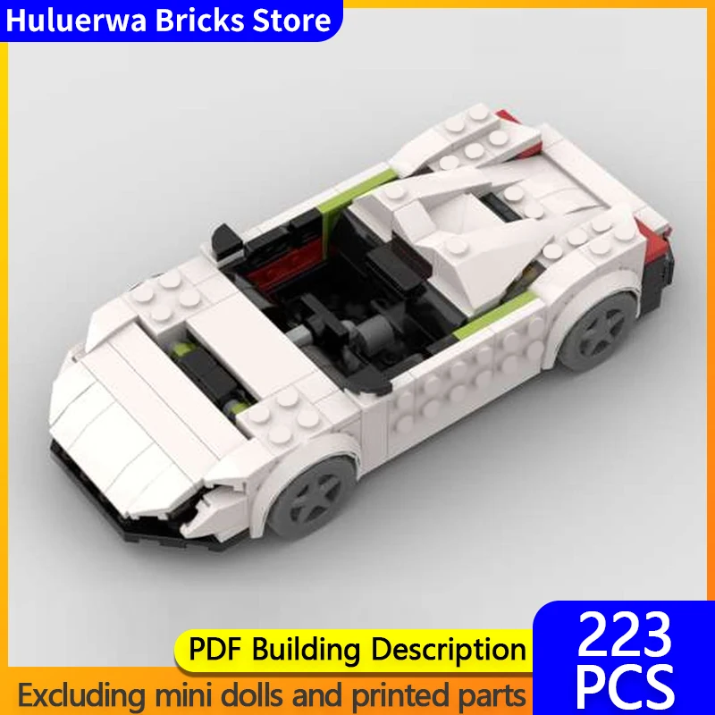 

Модель городской автомобиль MOC, строительные кирпичи, трансформируемый спортивный автомобиль Эльвы, модульная технология, детские праздничные подарки, сборные игрушки, костюм