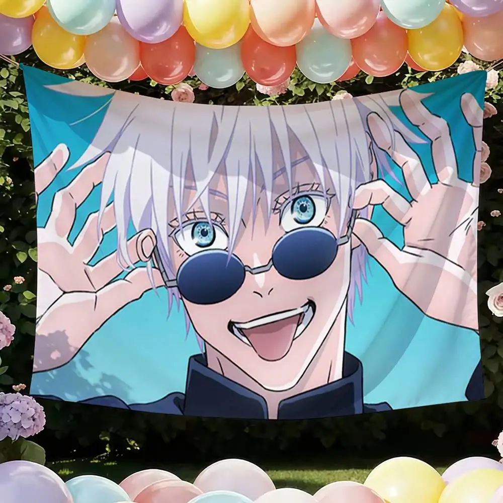 S-Satoru G-Gojo J-Jujutsu K-Kaisen Flags Wall Hanging Tapestry Outdoor Garage Room Decorative flag Background Blanket