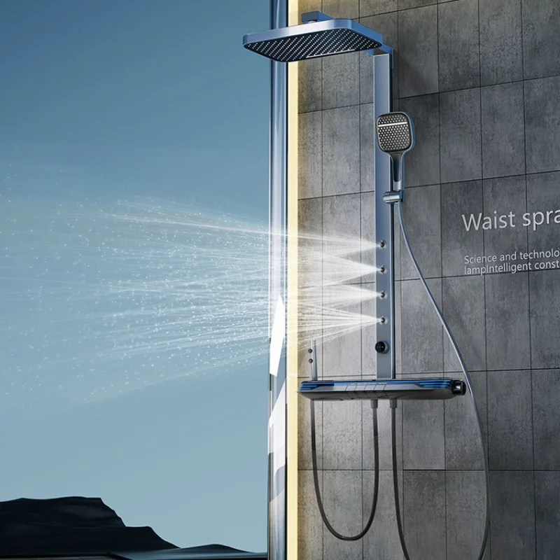 

Новый термостатический душевой набор для распыления талии, полный набор для душа большого размера под давлением.