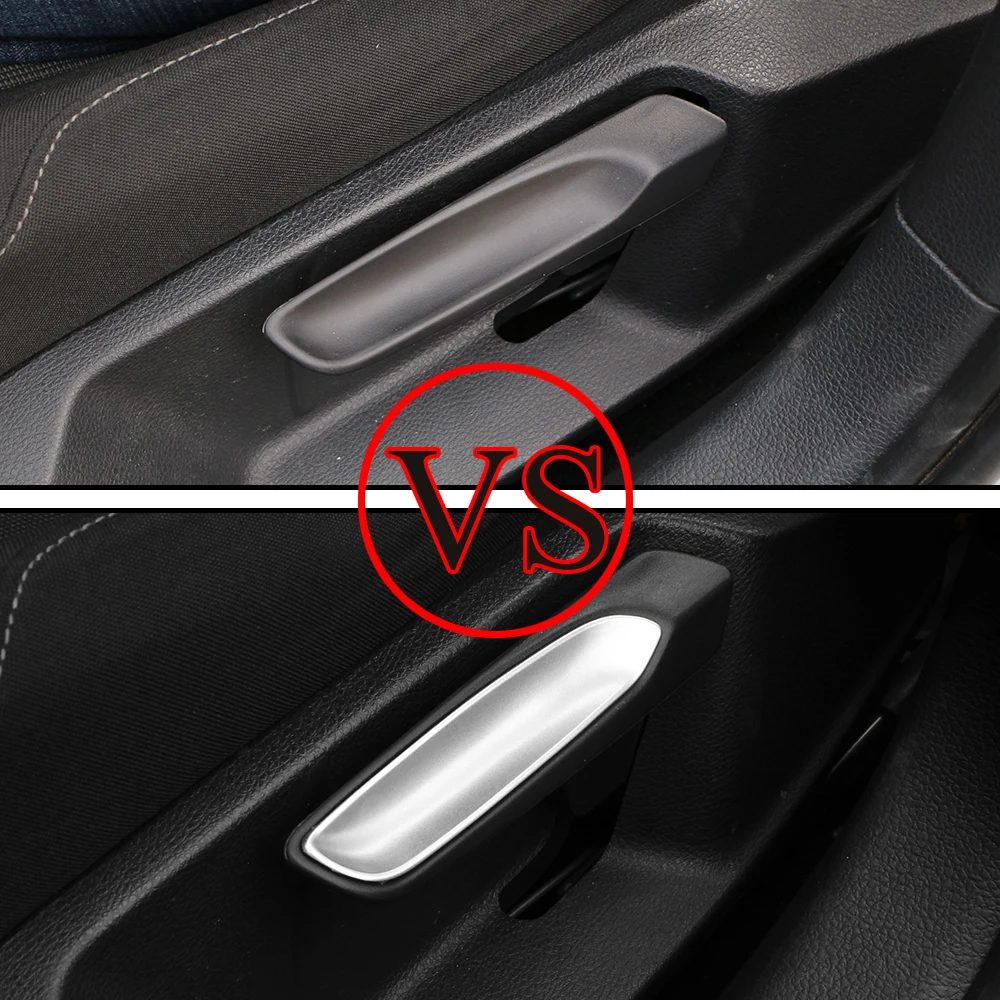 ABS Chrome LHD Car Front Seat Adjustment Knob Cover Trim Sticker for Volkswagen VW Golf 7 MK7 Lamando 2013 - 2019 Accessories