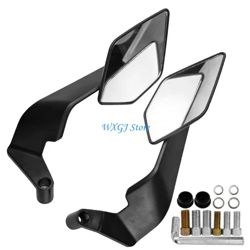 

37JE Oversized Up Motorcycle Mirror Shockproof Construction Tool Installation Process