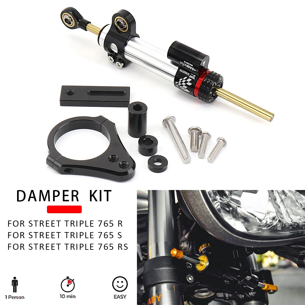 

For Street Triple 765R STREET TRIPLE 765S 765RS 765 R S RS Motorcycles Accessories Steering Stabilize Damper Bracket Mount Kit