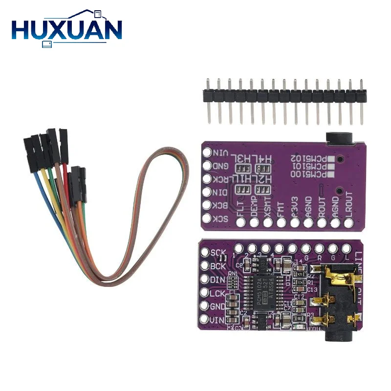 PCM5102 I2S DAC Decoder Board 1 Set Digital Audio Player Module for DIY Hifi Audio Projects Electronic Modification
