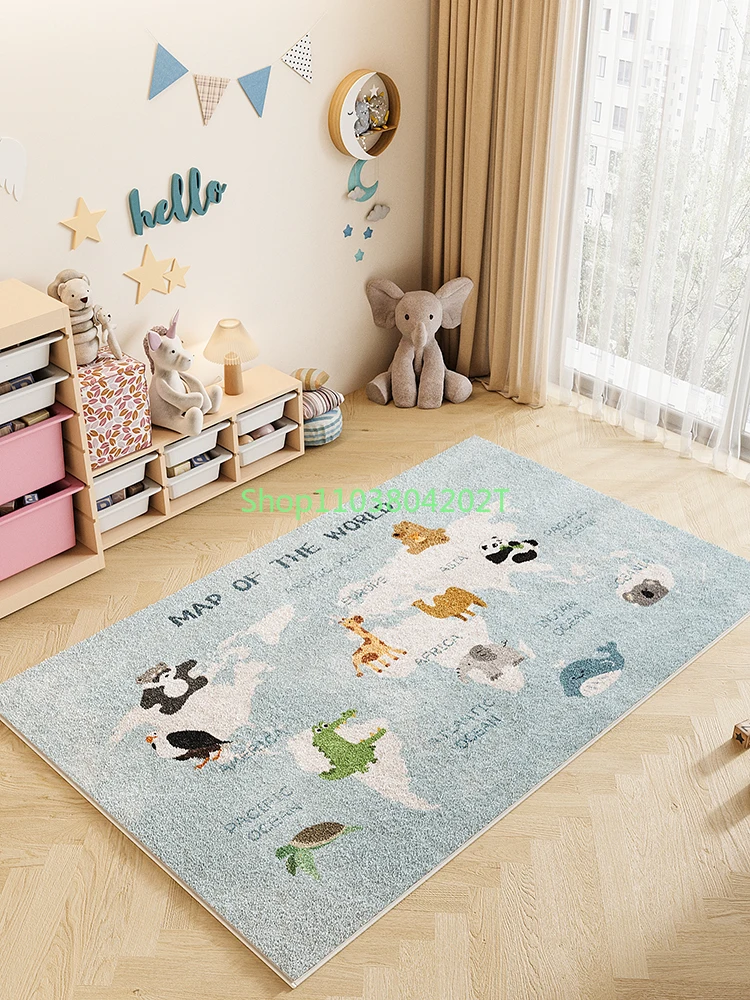 Crawling Mat Baby Non-Toxic Odorless Children's Room Carpet Reading Area Thickened Washable Living Room Bedroom Bedside Blanket-